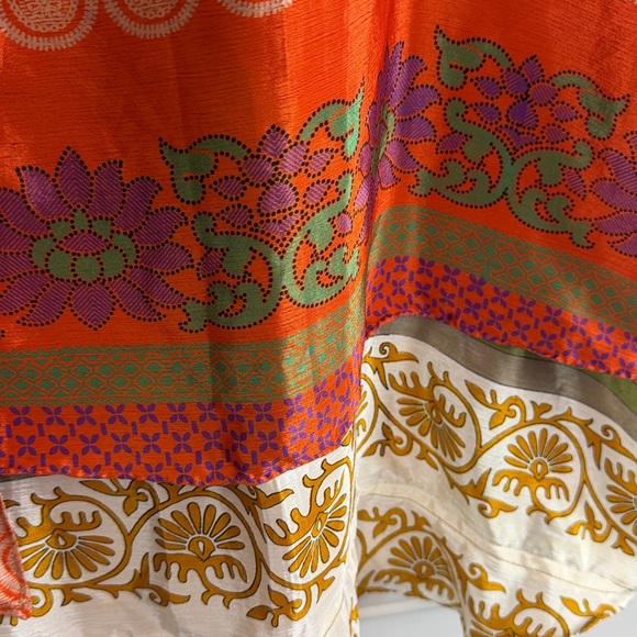 S.N.MODA Reversible 70% silk wrap skirt with tie one size - Picture 10 of 17